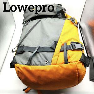 美品 Lowepro ロープロ カメラリュック パウダー バッグパック オレンジ スキー スノボ 登山 アウトドア メンズ レディース レインカバー付