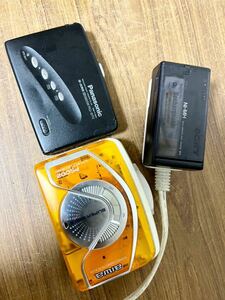 【ジャンク】ステレオ カセット プレーヤー aiwa PS002 ＆パナソニック ウォークマン RQ-S70 レトロ