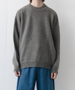 「Casper John」 長袖ニット MEDIUM チャコールグレー メンズ