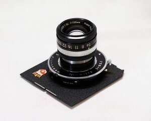 近接撮影用*実写済み【Ortho-EL-NIKKOR】希少品*135mmF5.6*WISTAシャッター*大判カメラ用*レンズボード付き