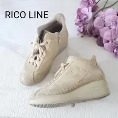 RUCO LINE 厚底 ウエッジスニーカー ベージュ