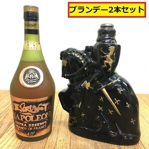 未開栓/ブランデー2本セット/カスタニョン/ブルーノ/castagnon/e.brunot/アルマニャック/陶器ボトル/お酒/NA3