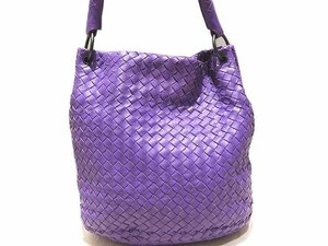 BOTTEGA VENETA ボッテガヴェネタ ワンハンドル セミショルダーバッグ ☆ 255690 イントレチャート レザー パープル レディース ▼6K