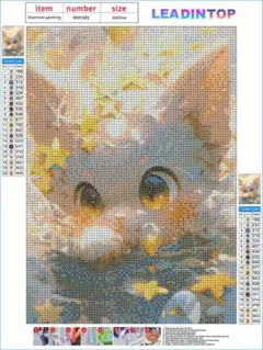 ダイヤモンドアート キット 猫 30X40cm 全面貼り付けタイプ