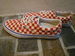 新品 VANS ERA PRO CHECKERBOARD RED×WHITE US9 27cm VN000VFBQ2Z ヴァンズ エラプロ スニーカー バンズ チェッカー