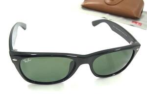 1円 ■極美品■ Ray-Ban レイバン RB2132-F NEW WAYFARER 901 サングラス メガネ 眼鏡 メンズ ブラック系 FJ3691