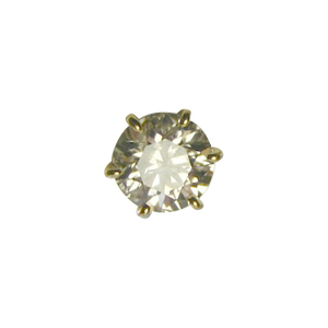 ダイヤモンド ピアス 一粒 1.0カラット ゴールド 鑑定書付 1.118ct Dカラー FLクラス 3EXカット H&C CGL