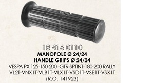 RMS 18416 0110 社外 グリップゴム 左右 ベスパ SPR/P 黒