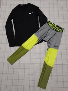 NIKE ナイキ アンダー ウェア タイツ インナー 上下 セット size M 美品 