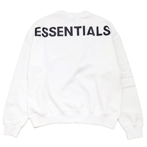 新品未使用 エッセンシャルズ ESSENTIALS REFLECTOR LOGO CREW SEWAT SHIRTS-WHITE-S