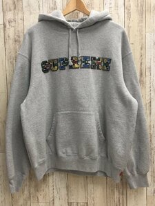 128BH Supreme 23AW Collegiate Patchwork Leather Hooded Sweatshirt【中古】