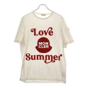 MONCLER モンクレール 21SS LOVE SUMMER Tee ラブサマー プリントTシャツ 半袖カットソー ホワイト G10918C7D610