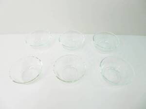 ◆パイレックス Pyrex 小鉢 ６客セット 耐熱ガラス ガラス小鉢 ボウル耐熱 オーブンレンジ 耐熱容器 小鉢容器 未使用品 管理2011 L-7