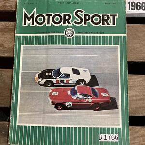 B1766　1966　「MOTOR SPORT」モータースポーツ 英国 　旧車雑誌　英国車 古本　雑誌 旧車　ビンテージ　自動車 クラシックカー