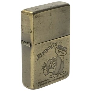 【希少 訳あり】Zippo ゴリラ II 1986年製 ゴールドカラー ジッポ オイルライター 動物 喫煙具 タバコグッズ 火花確認済み 現状品 J860