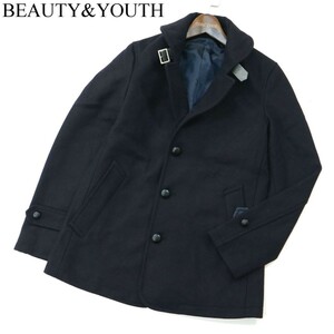 BEAUTY&YOUTH ユナイテッドアローズ 秋冬 ADLER LODEN★ メルトン ウール ジャケット コート Sz.S　メンズ ネイビー　A2T13919_C#N