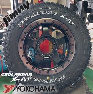 JB64 JB23 ジムニー専用 YOKOHAMA ジオランダー X-AT 195R16 タイヤホイールセット 16インチ ホワイトレター