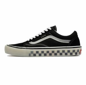 【USA企画】VANS SKATE OLD SKOOL pro 9.5 27.5 黒白クリア チェッカー柄 スケート オールドスクール sk8