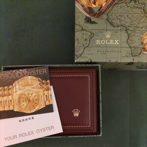 ROLEX ロレックス 純正BOX ボルドー系色 外箱付 金無垢用 男性用時計　ヴィンテージ 革製品 未使用品　保管品