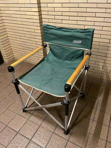 コールマン スリム キャプテン チェア（グリーン） バンブーアームレスト Coleman SLIM CAPTAIN CHAIR (GREEN)