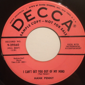 US Orig HANK PENNY 7inch Hillbilly ロカビリー