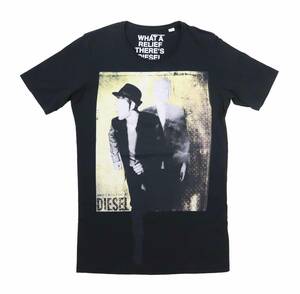 DIESEL◆ディーゼル/Tシャツ/S/コットン/BLK/TR000001