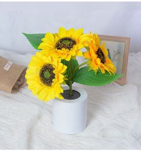 常夜灯　フラワー　USB　ライト　装飾　sunflower　ヒマワリ