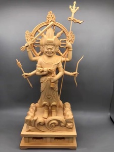 人気新品★最高級品 三宝荒神立像 総檜木材 仏教工芸品 木彫仏像 珍品 仏師手仕上げ品