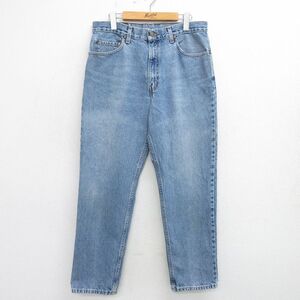 W35/古着 リーバイス Levis 540 ジーンズ メンズ 00s ヒゲ コットン 薄紺 ネイビー デニム 24jul31 中古 ボトムス ジーパン Gパン ロン 3OF