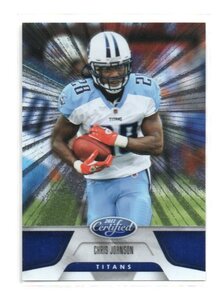 2011 Panini Certified [CHRIS JOHNSON] Mirror Blue Card (ミラーブルーカード) 098/100 NFL TENNESSEE TITANS