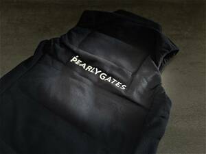 これからの季節にどうぞ 未使用 PEARLY GATES　 TEXBRIDダンボールジャガード 千鳥柄 中綿フルジップベスト