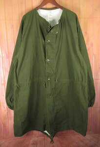 LAJ24594 ビンテージ 米軍実物 COAT VESICANT GAS PROTECTIVE ガス プロテクティヴコート 64年製 8415-753-6282 オリーブ系 SMALL