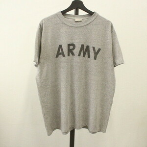 G482 90sビンテージ U.S.ARMY 半袖プリントTシャツ■1990年代製 表記Lサイズ ミリタリー グレー アメカジ ストリート 古着 古着卸 激安 検 