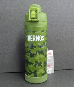 80☆YS☆THERMOS サーモス 真空断熱スポーツボトル ステンレス製 1.0L 保冷専用 カモフラージュ 迷彩柄☆0514-584