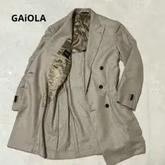 カシミヤ100%　GAiOLA　デペトリロ　ダブルチェスターコート　ヘリンボーン