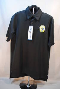 新品　アメリカ　テキサス州　POLICE OFFICER　警官制服　Propper社製　半袖ポロ　色:Black　ポリエステル94%　Spandex6%　XL