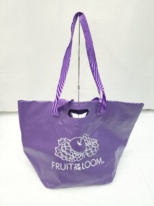 ◇ Fruit of the Loom Japan フルーツオブザルーム 大容量 ロゴプリント 2WAY トートバック パープル レディース P