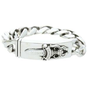 クロムハーツ Chrome Hearts ID DAGGER/ダガーIDクラシックリンク サイズ:12LINK シルバーブレスレット 中古 OM10