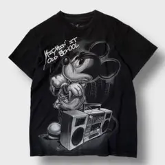 ★00s Disney Tシャツ ミッキー HIPHOP B-BOY ブラック