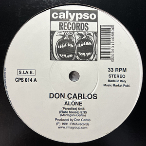 Don Carlos / Alone [Calypso Records CPS 014] 12インチ リイシュー盤