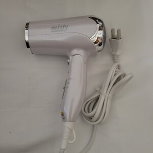 カシムラ misty ヘアドライヤー TI-139 ホワイト 白 AC100-120V/800-1200w AC220-240V/1250-1500w 50/60Hz アタッチメントなし