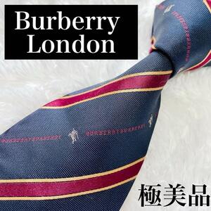 【極美品】Burberry London ネクタイ シルク100% M-0064