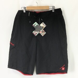 タグ付き新古品★クイックシルバー/QUIKSILVER★サーフパンツ【32/メンズM程度/黒】ハーフ/水着/サーフィン/ズボン/Pants/Trouser◇cBH833