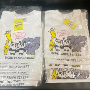 KOBE PANDA STREET レディース半袖Tシャツ　10枚 ★未使用保管品★ ジュニアサイズ　インナー　アニマルプリント柄