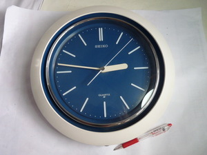 SEIKO QA555 丸型掛け時計 静音 壁掛け時計 φ31◆セイコー 昭和レトロ アンティーク