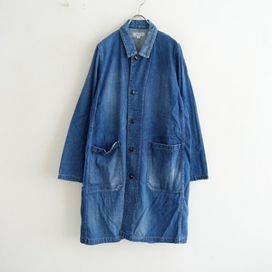 //【定価2.3万】オーディナリーフィッツ Ordinary fits *デニムガレージコート*0インディゴブルー綿アウター(jk1-2402-401)【01C42a】