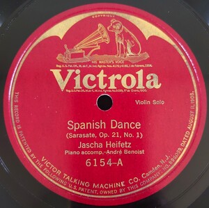 【12吋SP盤】Spanish Dance(Sarasate,Op.21,No.1)すIntroduction and Tarantelle(Sarasate,Op.43)Jascha Heifetz- ヤッシャ・ハイフェッツ