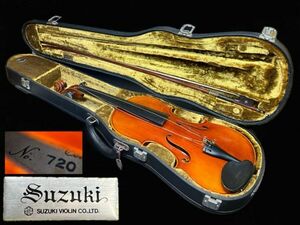 SUZUKI VIOLIN スズキ バイオリン No. 720 4/4 ハードケース付 Established 1887 in Nagoya 弦楽器 現状品