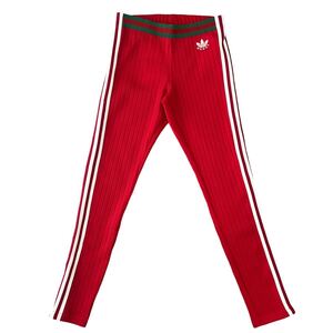 新品未使用タグ付き GUCCI ×ADIDAS 2022AW JERSEY PANTS ジャージパンツ トラックパンツ アディダス グッチ 赤 RED サイドライン ロゴ刺繍