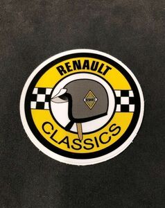 クラシック RENAULT ヘルメット ルノー ロゴ ステッカー ルノーレーサー 60年70年代 A210 A110 クリオ スピダー アルピーヌ ALPINE (REN01a